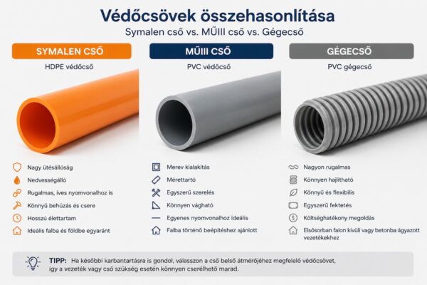 SYMALEN vagy PVC védőcső a falban? – Melyiket érdemes választani?