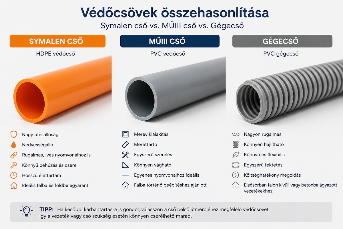 SYMALEN vagy PVC védőcső a falban? – Melyiket érdemes választani?